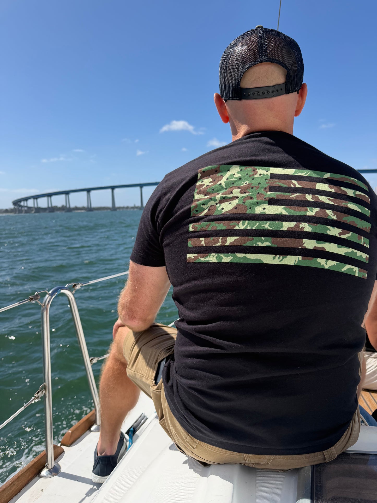 American Flag Woodland Tee